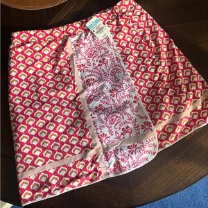 NWT J. McLaughlin Coral Geometric Golf Tennis Skort Preppy Resort Skirt M